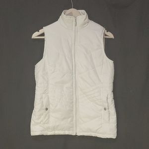 White Zip-Up Vest, Size Small, Jane Ashley